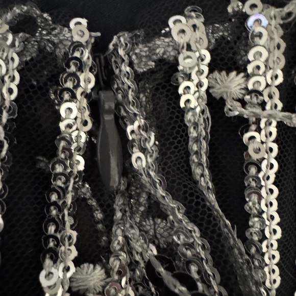 Anthropologie Maeve Silver Sequin Midi Skirt-12-NWT - Picture 3 of 9